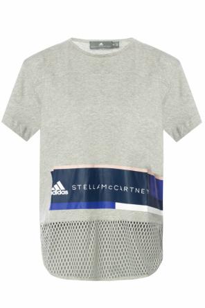 T-shirt wykończony siatką, zdjęcie 1 T-shirt wykończony siatką od Adidas by Stella McCartney